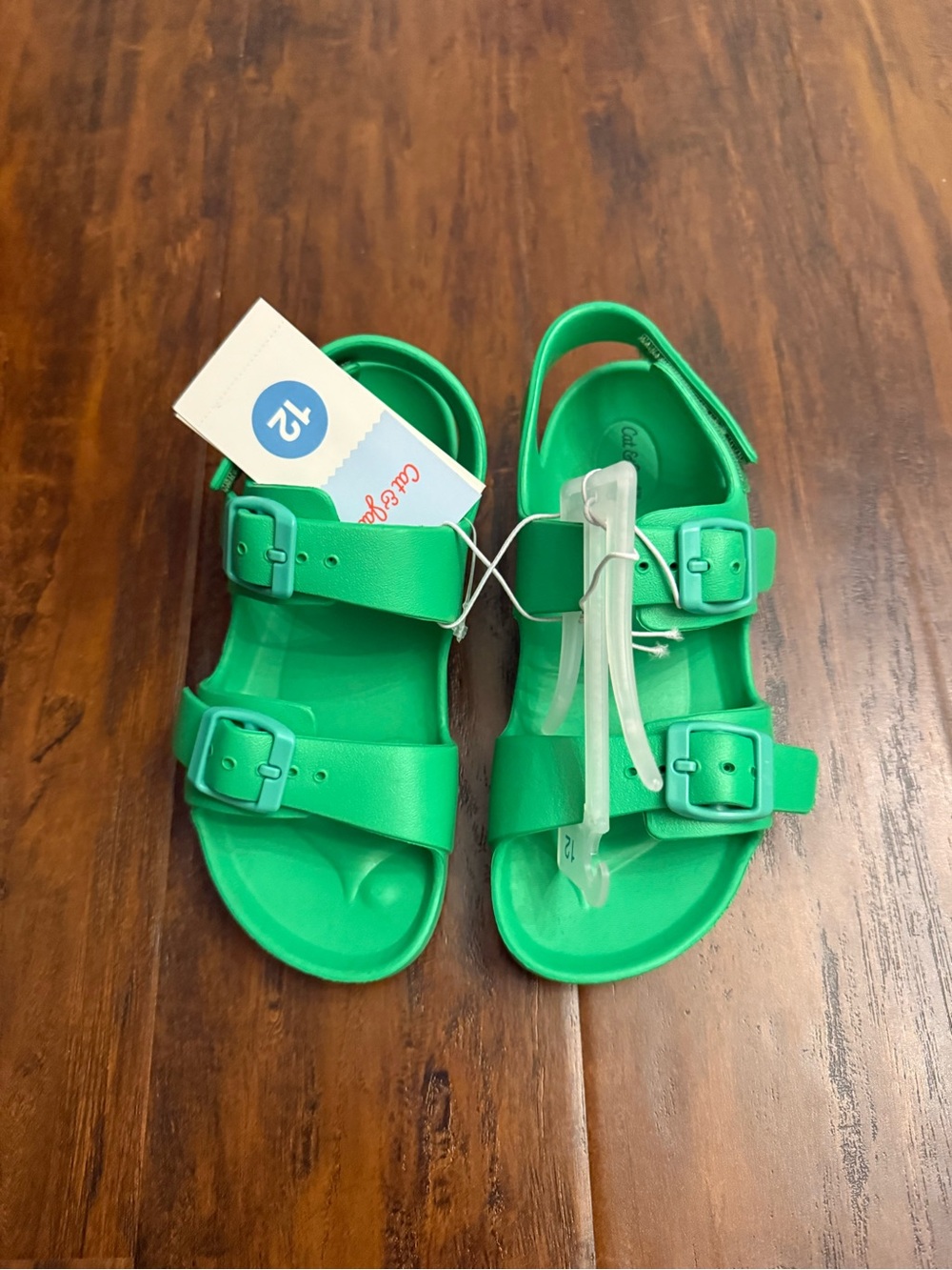 Cat & Jack Kids Green Adjustable Strap Sandals